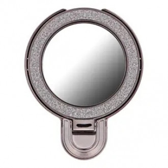 Stand Βάση τηλεφώνου CIRCLE MIRROR - Αυτοκόλλητη - Μαύρη