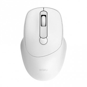 WIWU WM113 Ασύρματο Οπτικό Ποντίκι 2.4GHz με USB Receiver, 800/1200/1600 DPI, Λευκό