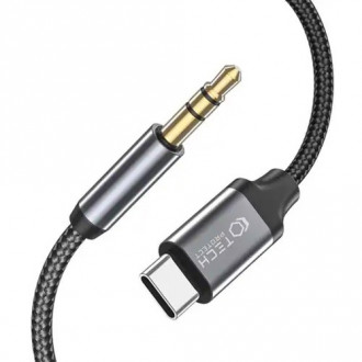 Tech-Protect Ultraboost Braided USB 2.0 Cable USB-C male - 3.5mm 1m Μαύρο