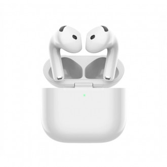 Wiwu Airbuds 4 ANC Bluetooth Handsfree Ακουστικά με Θήκη Φόρτισης Λευκά