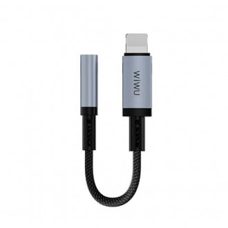 WIWU WI-C047L Legend Αντάπτορας Ήχου Lightning σε 3.5mm AUX, 0.15m, Μαύρο