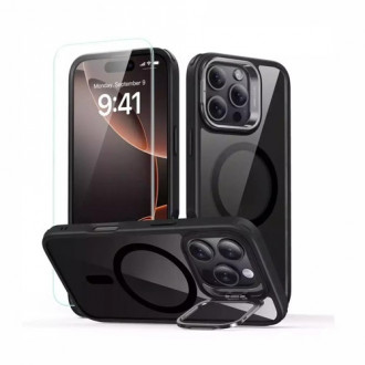 ESR Classic Hybrid Kickstand Halolock Back Cover Θήκη Tempered Glass με Magsafe 0.3mm για iPhone 16 Pro Max Διάφανο