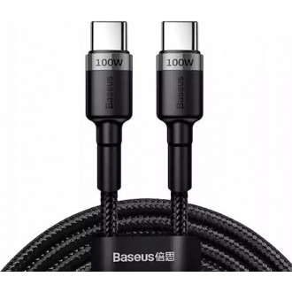 Baseus Cafule USB 2.0 Cable USB-C male - USB-C 100W Γκρι 2m CATKLF-BLG1