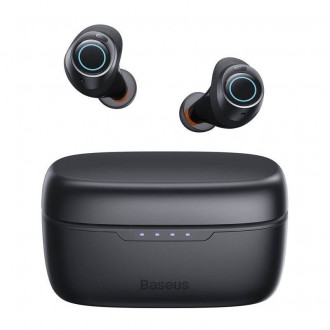 Baseus Bowie MA10 In-ear Bluetooth Handsfree Ακουστικά με Αντοχή στον Ιδρώτα και Θήκη Φόρτισης Μαύρα