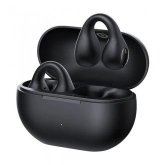 Baseus Bass 15 Clip Open Ear Bluetooth Handsfree Ακουστικά με Θήκη Φόρτισης Μαύρα