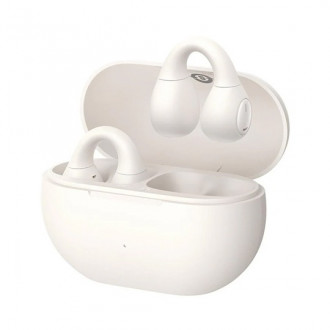 Baseus Bass 15 Clip Open Ear Bluetooth Handsfree Ακουστικά με Θήκη Φόρτισης Λευκά