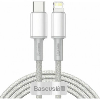 Baseus High Density Braided USB-C to Lightning Cable 20W Λευκό 2m