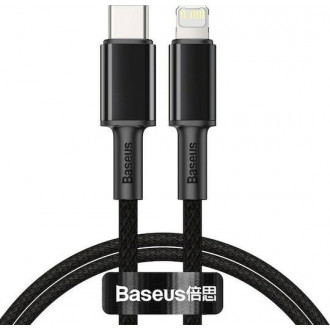 Baseus High Density Braided Καλώδιο USB-C σε Lightning 20W Μαύρο 2m