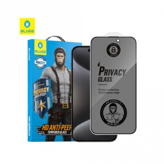 Blueo 5D Strong Privacy Mr. Monkey Glass για Apple iPhone 17 Pro Max Μαύρο