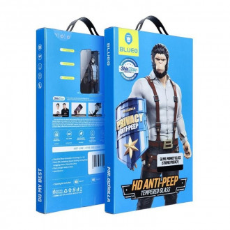 Blueo 5D Mr. Monkey Strong Privacy HD Full Cover Tempered Glass για Apple iPhone 16 Μαύρο