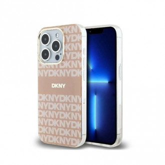 DKNY TPU Repeat Pattern Tonal Stripe Θήκη Σιλικόνης με Magsafe για iPhone 14 Pro Max Ροζ