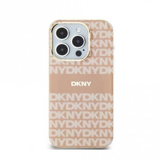 DKNY TPU Repeat Pattern Tonal Stripe Θήκη Σιλικόνης με Magsafe για iPhone 15 Pro Max Ροζ