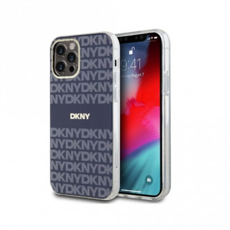 DKNY TPU Repeat Pattern Tonal Stripe Θήκη Σιλικόνης με Magsafe για iPhone 12 / 12 Pro Μπλε