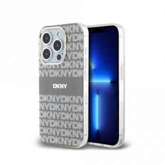 DKNY TPU Repeat Pattern Tonal Stripe Θήκη Σιλικόνης με Magsafe για iPhone 14 Pro Max Μπεζ
