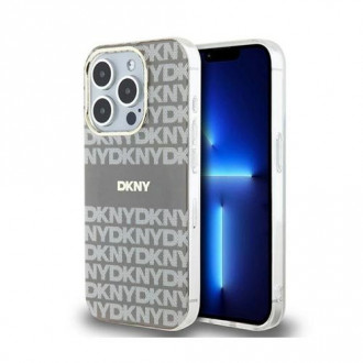 DKNY TPU Repeat Pattern Tonal Stripe Θήκη Σιλικόνης με Magsafe για iPhone 15 Pro Max Μπεζ