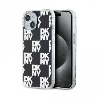 DKNY IML Checkered Mono Pattern Case Θήκη Σιλικόνης για iPhone 15 Μαύρο