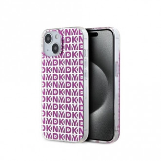 DKNY TPU Repeat Pattern Case Θήκη Σιλικόνης για iPhone 15 Φούξια