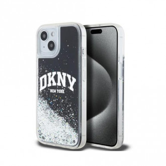 DKNY Liquid Glitter Arch Logo Case Θήκη Σιλικόνης για iPhone 15 Μαύρο
