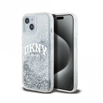 DKNY Liquid Glitter Arch Logo Case Θήκη Σιλικόνης για iPhone 15 Διάφανο