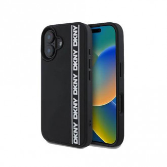 DKNY TPU Repeat Logo Line Θήκη Σιλικόνης με Magsafe για iPhone 16 Μαύρο