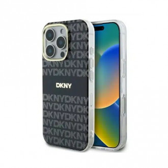 DKNY PC/TPU Repeat Pattern Tonal Stripe Magsafe Case for iPhone 16 Pro Max Black