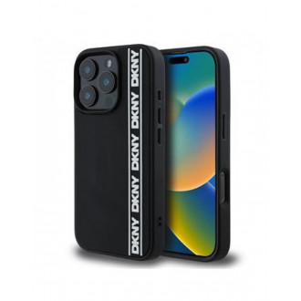 DKNY 3D Rubber Repeat Logo Line Θήκη Σιλικόνης για iPhone 16 Pro Μαύρο