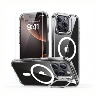 ESR Classic Hybrid Kickstand Halolock Magsafe & Tempered Glass Back Cover Tempered Glass 0.3mm Διάφανο (iPhone 16 Pro)