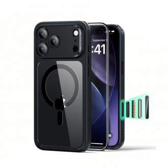 ESR - Classic Hybrid HaloLock + Screen Protector - iPhone 17 Pro Max - Clear Black