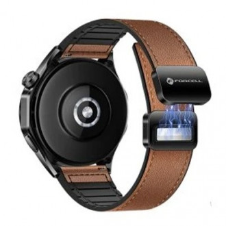 Forcell FS20 - Δερμάτινο Λουράκι για Samsung Galaxy Watch 22mm Καφέ