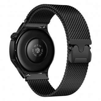 Forcell FS10 - Λουράκι από Ανοξείδωτο Ατσάλι για Samsung Galaxy Watch 22mm Μαύρο