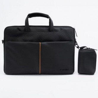 Forcell F-Protect Urban Style - Δερμάτινη Θήκη για Laptop 15.6'' Μαύρο