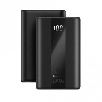 Powerbank Φορτιστής Forcell F-Energy Energo P20K2 QC3.0 PD 3A 22.5W 20000 mAh Mαύρο