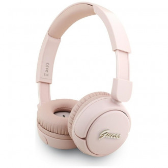 Guess Script Metal Logo Wireless Headphone Pink