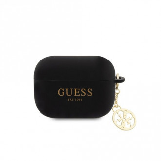 Guess 4G Charms Θήκη Σιλικόνης με Κρεμαστό Στολίδι για Apple AirPods Pro Μαύρο