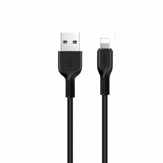 Hoco Regular USB to Lightning Cable Μαύρο 1m