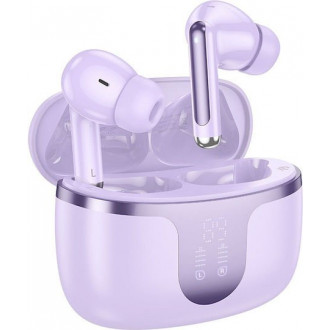 Hoco EQ10 In-ear Bluetooth Handsfree Ακουστικά με Θήκη Φόρτισης Μωβ