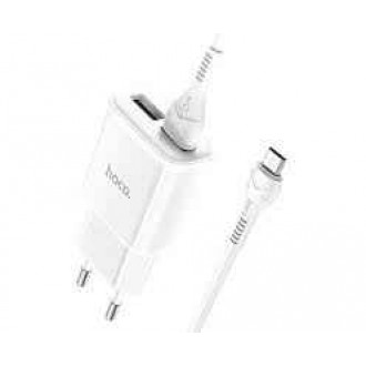 Hoco C88A Aspiring Γρήγορος Φορτιστής με 2 Θύρες USB-A και Καλώδιο Micro-USB Λευκό