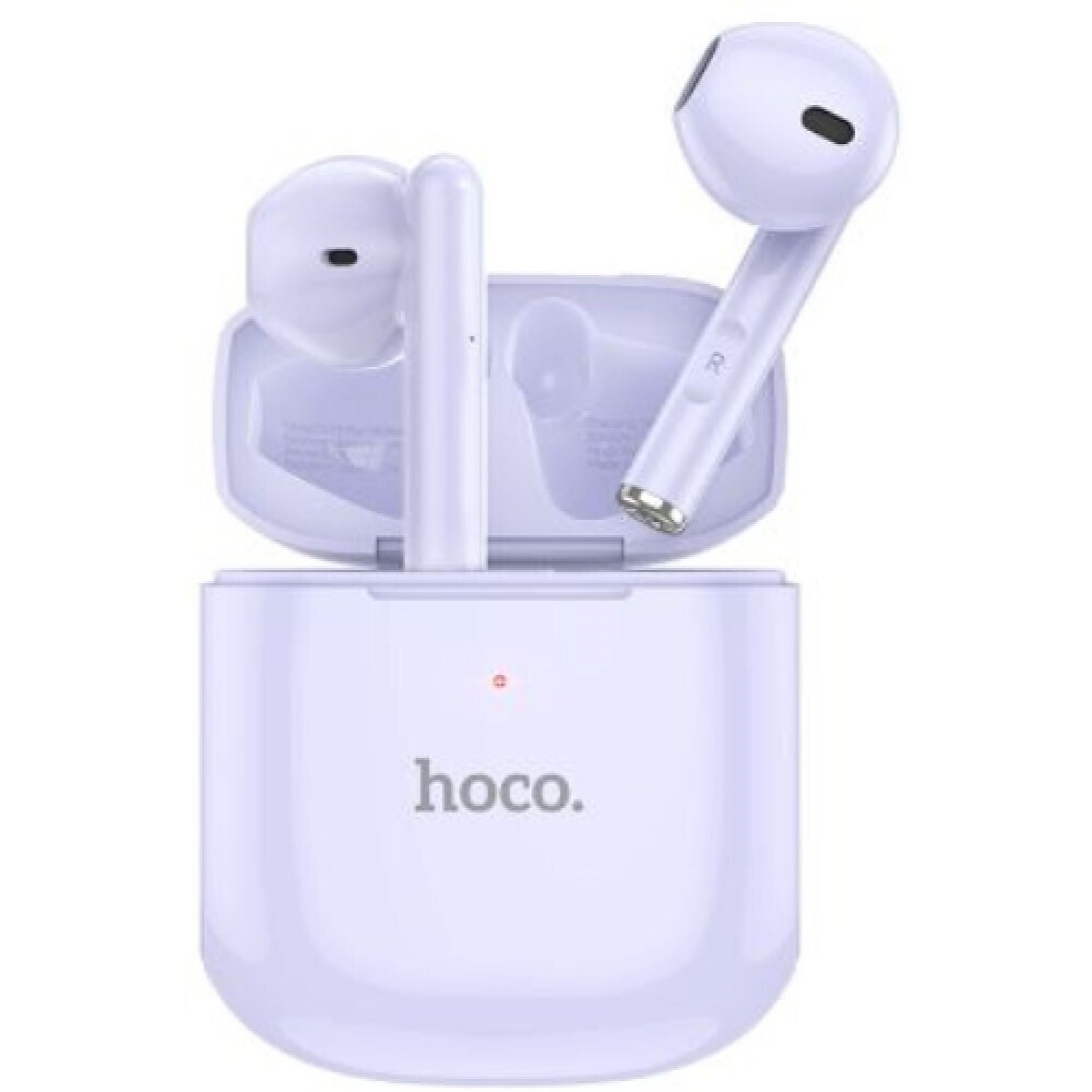 Hoco TWS EW19 Plus Earbud Bluetooth Handsfree Ακουστικά με Θήκη Φόρτισης Λιλά