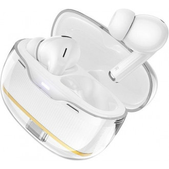 Hoco EW54 Rayo In-ear Bluetooth Handsfree Ακουστικά με Θήκη Φόρτισης Λευκά
