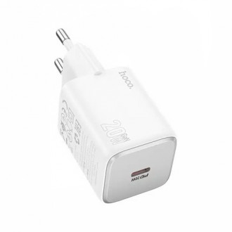 Hoco Φορτιστής Χωρίς Καλώδιο με Θύρα USB-C 20W Power Delivery Λευκός (N40)
