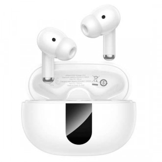 Hoco EQ26 In-ear Bluetooth Handsfree Ακουστικά με Θήκη Φόρτισης Λευκά