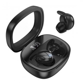 Hoco EQ3 In-Ear Bluetooth Handsfree Ασύρματα Ακουστικά με Θήκη Φόρτισης Μαύρο