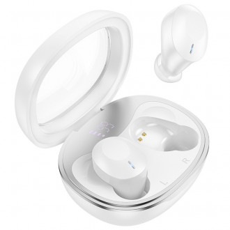 Hoco EQ3 In-Ear Bluetooth Handsfree Ασύρματα Ακουστικά με Θήκη Φόρτισης Λευκό