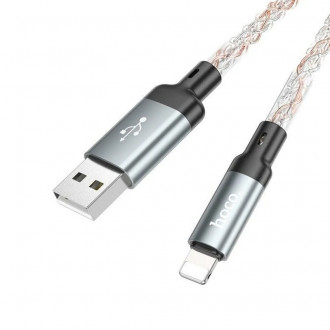 Hoco U112 Shine Καλώδιο Φόρτισης USB σε Lightning 2,4A 1m (Gray)
