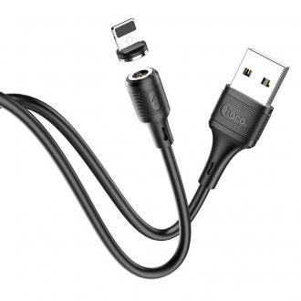 Hoco X52 Sereno Magnetic / Regular USB to Lightning Cable Μαύρο 1m