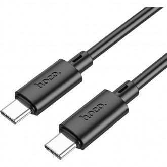 Hoco X88 USB 2.0 Cable USB-C male - USB-C 60W Μαύρο 1m