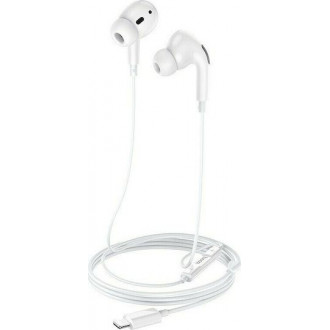 Hoco M1 Pro Lightning In-ear Handsfree με Βύσμα Lightning Λευκό