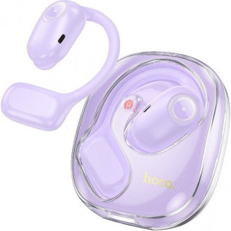 Hoco EA3 Talent Open Ear Bluetooth Handsfree Ακουστικά με Θήκη Φόρτισης Λιλά