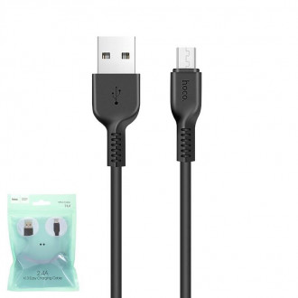 Hoco X13 Regular USB 2.0 to micro USB Cable Μαύρο 1m