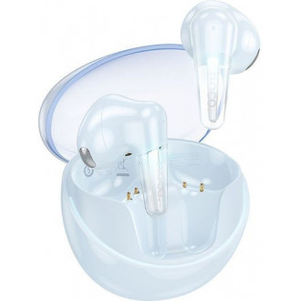 Hoco EW202 Magic In-ear Bluetooth Handsfree Ακουστικά με Θήκη Φόρτισης Μπλε